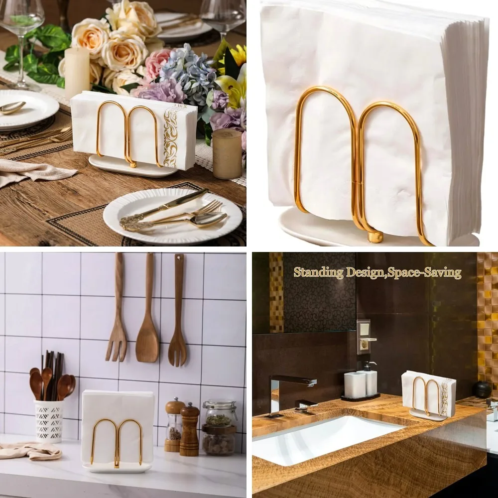Ceramic Base Modern Napkin Holder for Cocktail & Guest Towels, Vertical Disposable Paper Towel Stand
Ceramic Base Modern Napkin Holder for Cocktail & Guest Towels, Vertical Disposable Paper Towel Stand