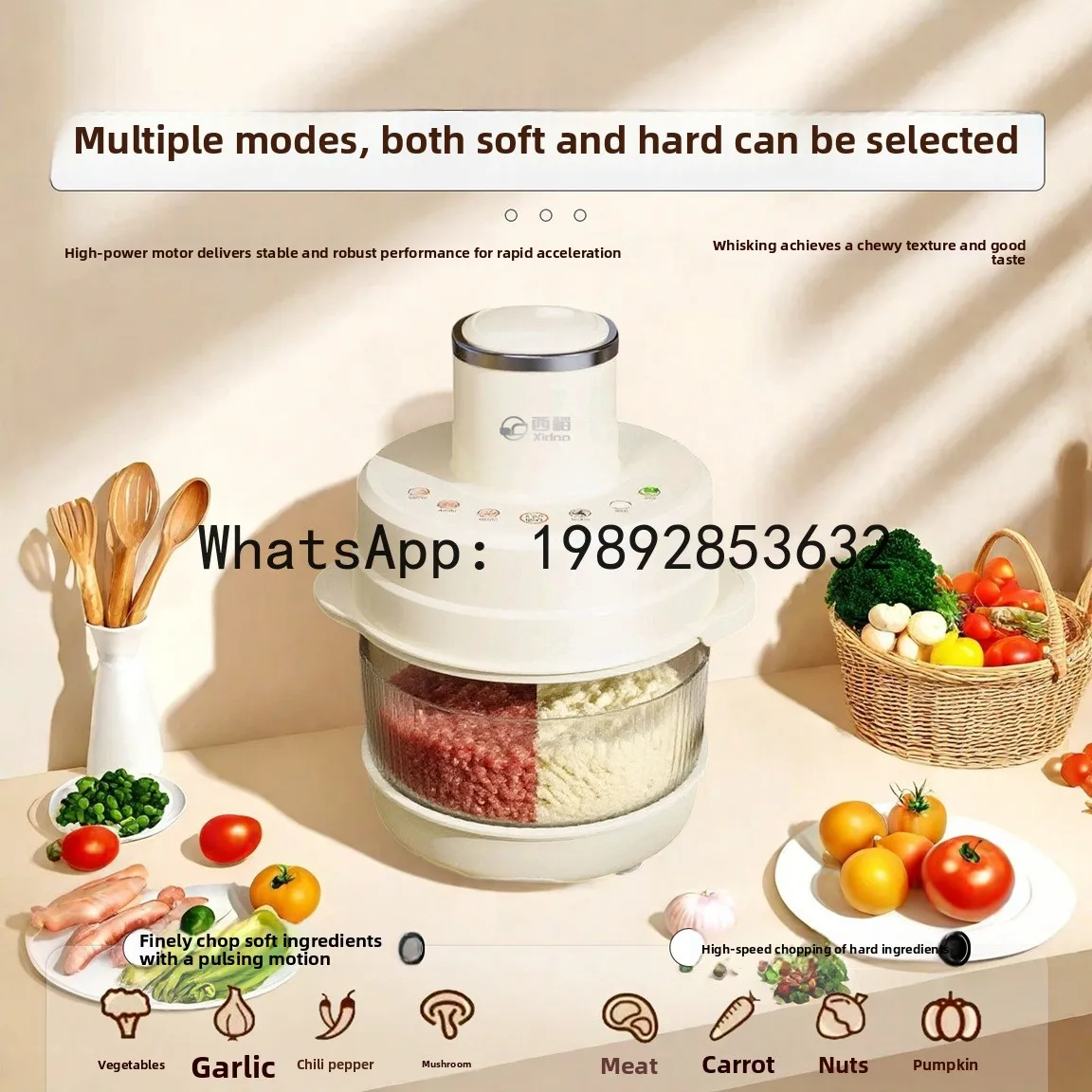 QQ Multi-Purpose Meat Grinder Xidao 5L Large Capacity Household Kitchen Fully Automatic Food Processor and Dough Kneader
QQ Multi-Purpose Meat Grinder Xidao 5L Large Capacity Household Kitchen Fully Automatic Food Processor and Dough Kneader