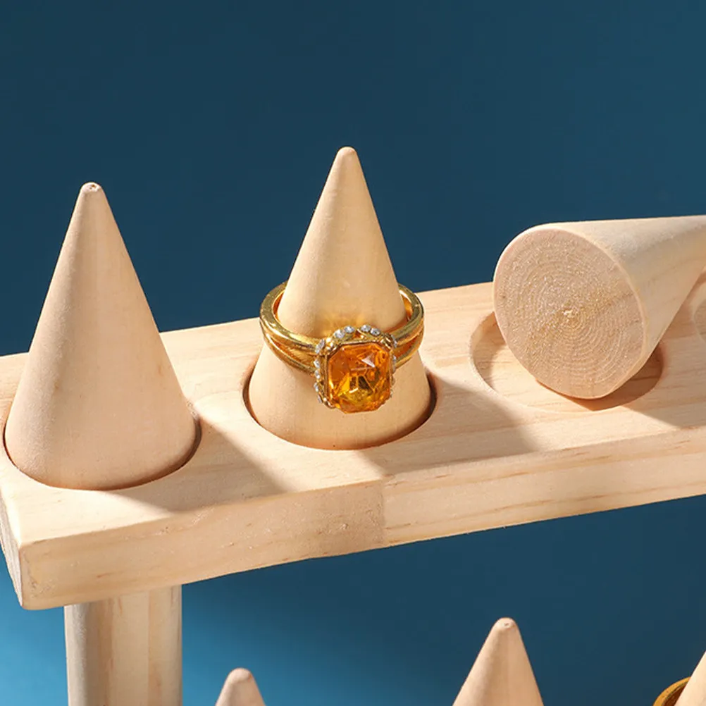Solid Wood Ring Display Stand Sleek Cone Design Ring Holder for Rings Storage Organization Jewelry Shop Display Showcase
Solid Wood Ring Display Stand Sleek Cone Design Ring Holder for Rings Storage Organization Jewelry Shop Display Showcase