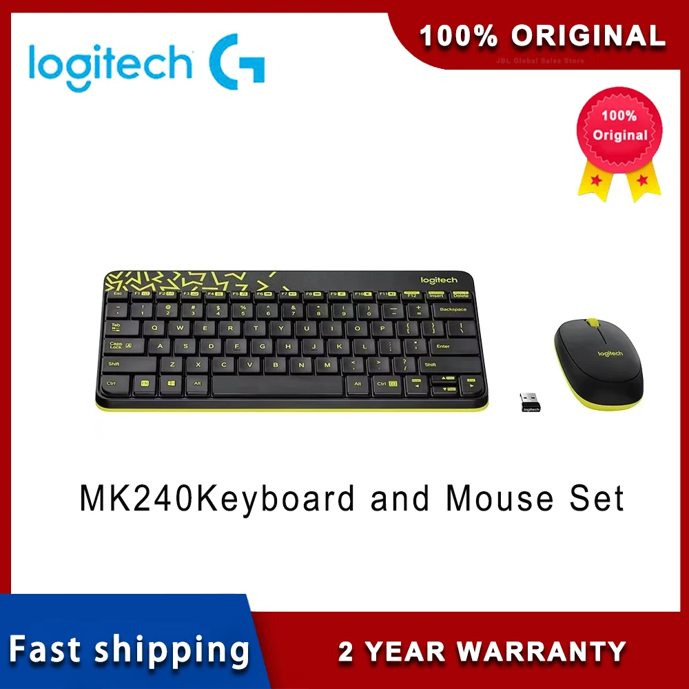 Logitech 100% original MK240 Nano Wireless Keyboard and Mouse Combo Set Suitable for Laptop Desktop Computer Home Office Using
Logitech 100% original MK240 Nano Wireless Keyboard and Mouse Combo Set Suitable for Laptop Desktop Computer Home Office Using