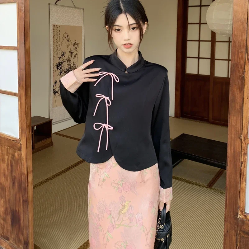 2025 New Chinese Style Two Piece Suits Women Elegant Stand Collar Button Shirts+ High Waist Long Skirts Woman
2025 New Chinese Style Two Piece Suits Women Elegant Stand Collar Button Shirts+ High Waist Long Skirts Woman