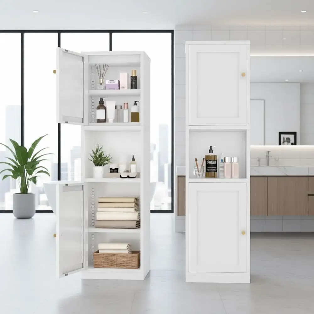 67 High Slim Metal Storage Cabinet with Adjustable Shelves for Bathroom, Laundry, Kitchen, Dining Room
67 High Slim Metal Storage Cabinet with Adjustable Shelves for Bathroom, Laundry, Kitchen, Dining Room