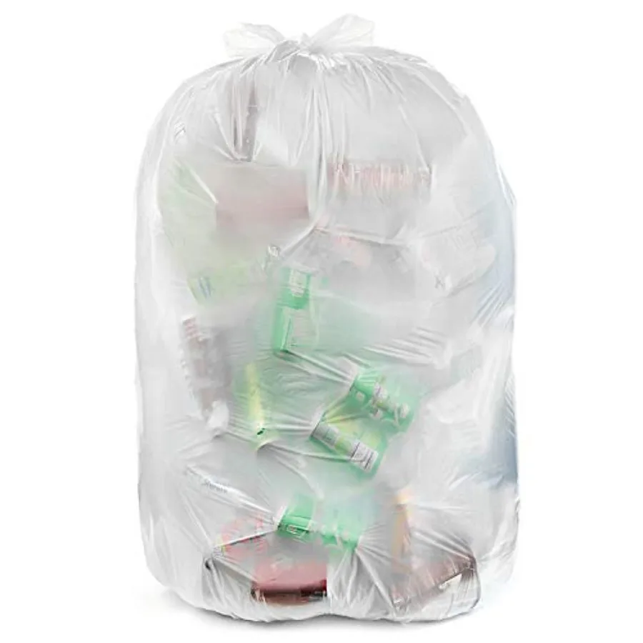 55-60 Gallon 6.0 MIL Clear Heavy Duty Trash Bags - 39" x 58" - Pack of 15 - For Contractor Construction and Industrial UL-39586
55-60 Gallon 6.0 MIL Clear Heavy Duty Trash Bags - 39" x 58" - Pack of 15 - For Contractor Construction and Industrial UL-39586