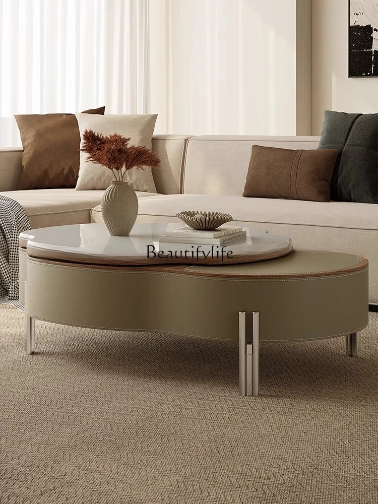 Lifting rotating coffee table living room creative small apartment saddle skin microcrystalline stone cloud coffee table
Lifting rotating coffee table living room creative small apartment saddle skin microcrystalline stone cloud coffee table