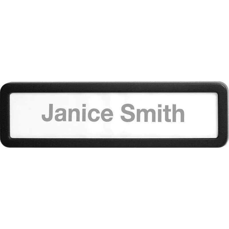 LLR80669, Recycled Plastic Cubicle Nameplate, 1 Each, Black
LLR80669, Recycled Plastic Cubicle Nameplate, 1 Each, Black