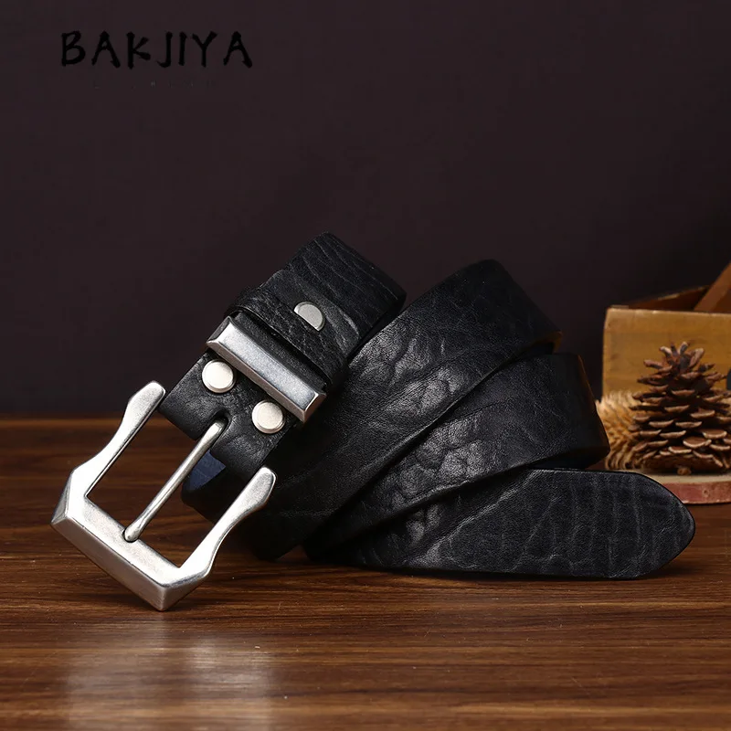 Extra Thick 6mm Top-level Cowhide Stainless Steel Leather Belt for Men's Business Retro Luxury Belt for Men, 38mm Wide Black
Extra Thick 6mm Top-level Cowhide Stainless Steel Leather Belt for Men's Business Retro Luxury Belt for Men, 38mm Wide Black