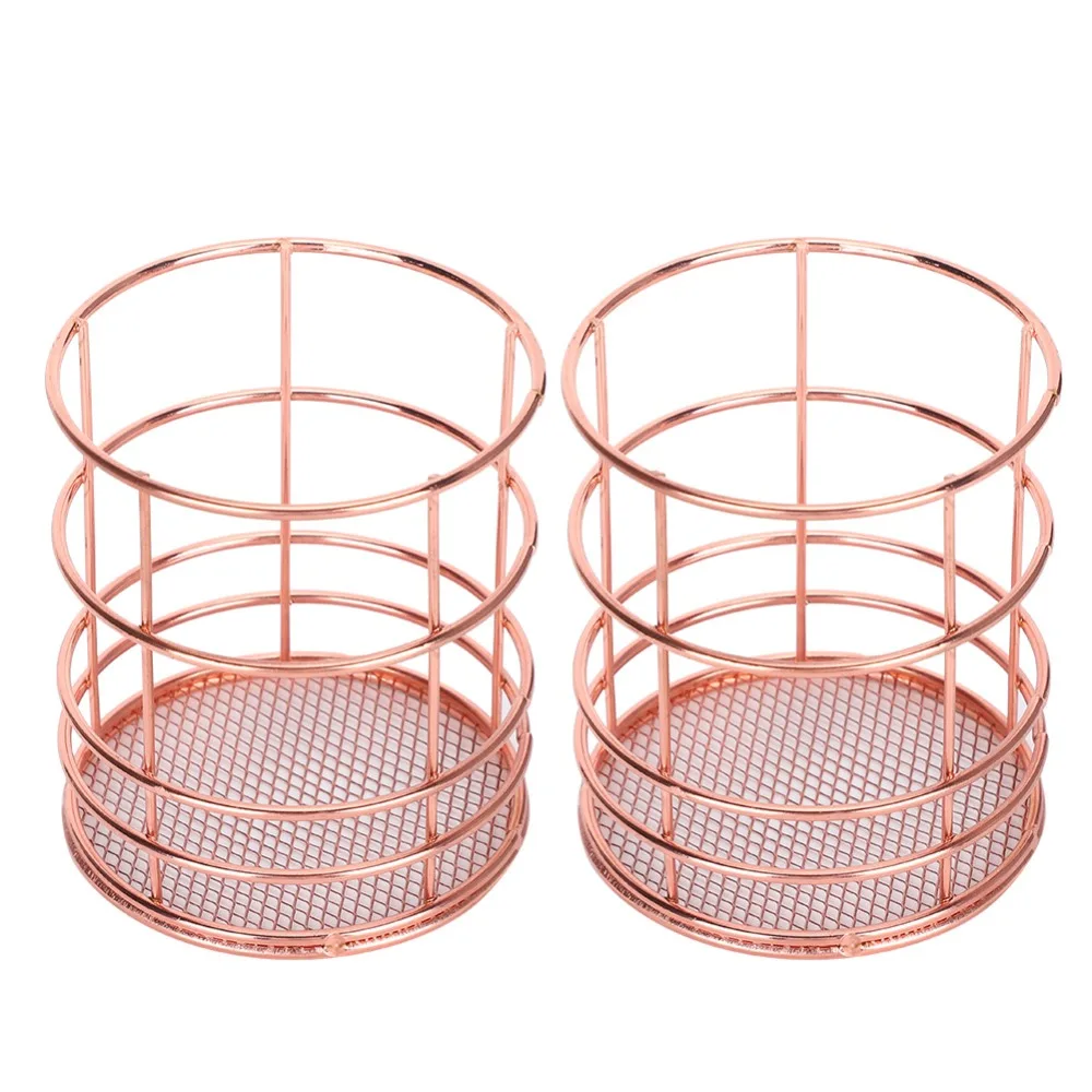 2Pcs Hollow Design Pen Holder Rose Gold Stainless Steel Desktop Storage Box 10*8*8cm Multifunctional Stainless Steel Pen Holder
2Pcs Hollow Design Pen Holder Rose Gold Stainless Steel Desktop Storage Box 10*8*8cm Multifunctional Stainless Steel Pen Holder