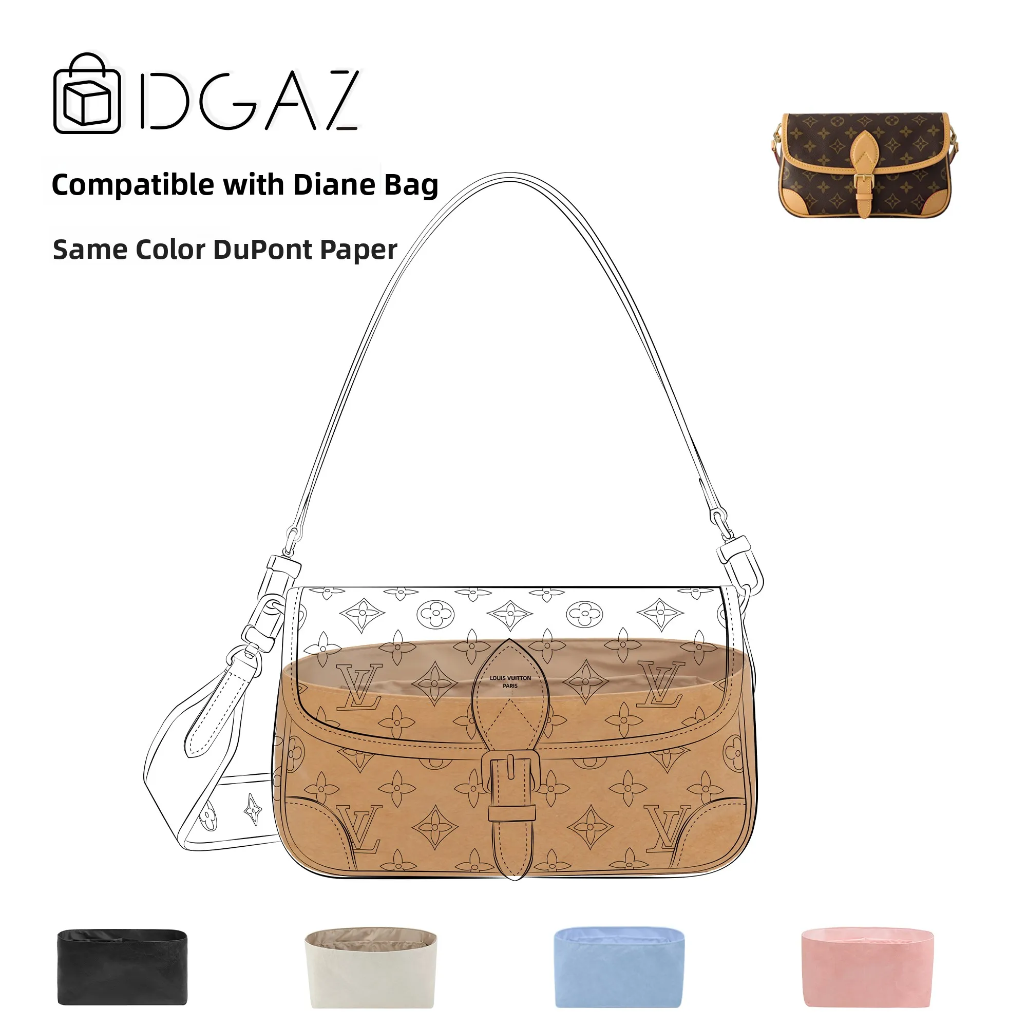 DGAZ LV DIANE Breadstick Bag Inner Liner Same Color DuPont Paper Storage Bag for Home Organization Universal Brand
DGAZ LV DIANE Breadstick Bag Inner Liner Same Color DuPont Paper Storage Bag for Home Organization Universal Brand