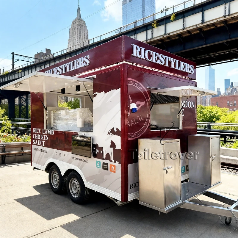 Luxury Commercial Food Trailer Outdoor Mobile Food Truck Trailer Fully Equipped Food Truck with Concession Window
Luxury Commercial Food Trailer Outdoor Mobile Food Truck Trailer Fully Equipped Food Truck with Concession Window