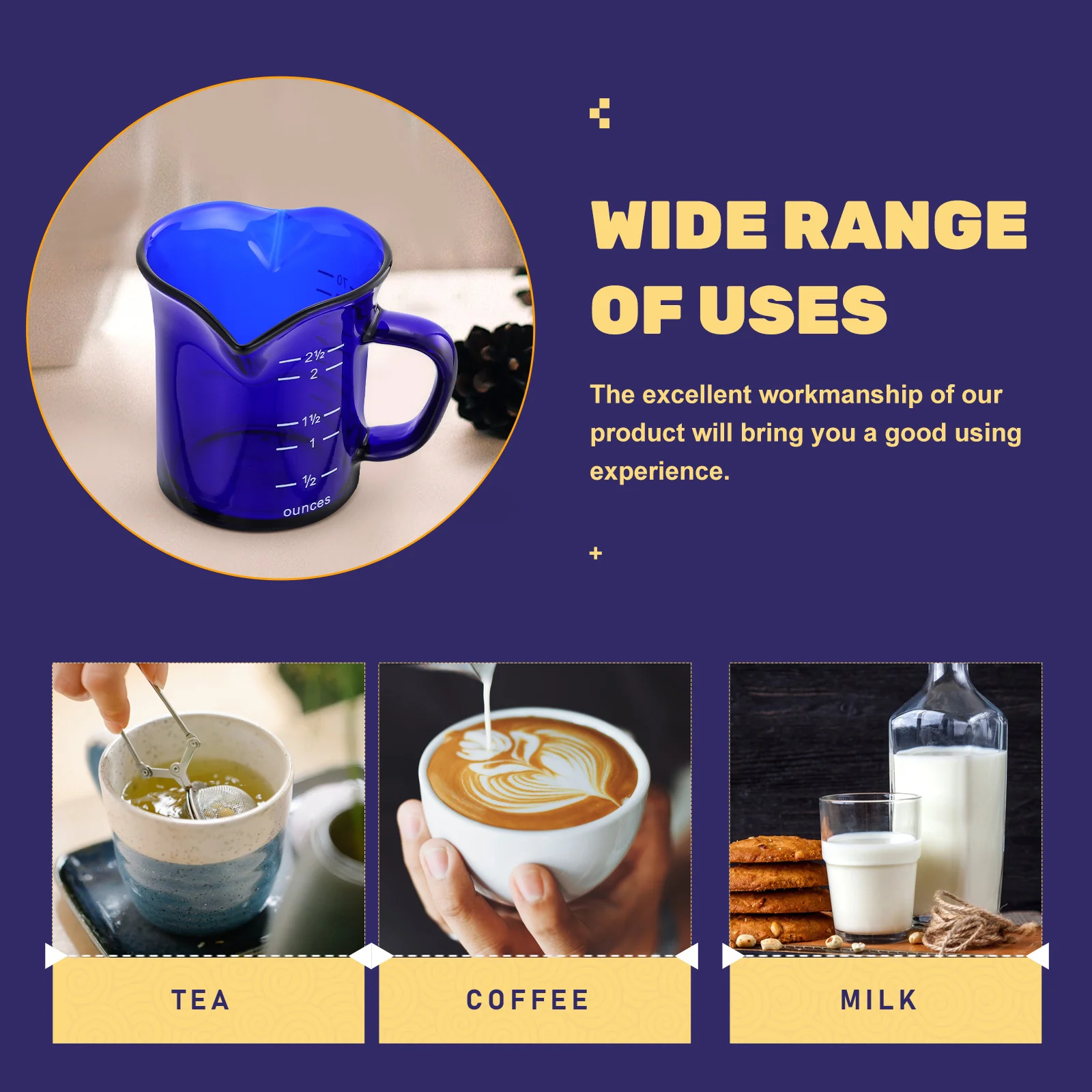 Glass Coffee Mug High-Class Measuring Milk Glass Smooth Easy Carry Coffee Cup for Home Water Cup
Glass Coffee Mug High-Class Measuring Milk Glass Smooth Easy Carry Coffee Cup for Home Water Cup