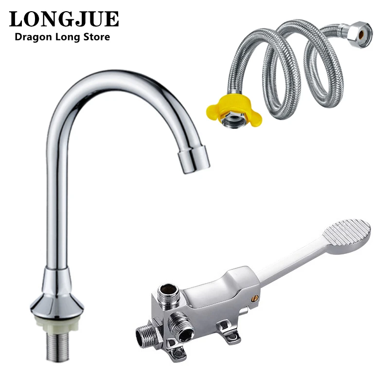 Valve Basin Faucet Floor Foot Pedal Control Switch Copper Hot and cold Water For Kitchen Bathroom Hospital Hotel Pedal Water Tap
Valve Basin Faucet Floor Foot Pedal Control Switch Copper Hot and cold Water For Kitchen Bathroom Hospital Hotel Pedal Water Tap