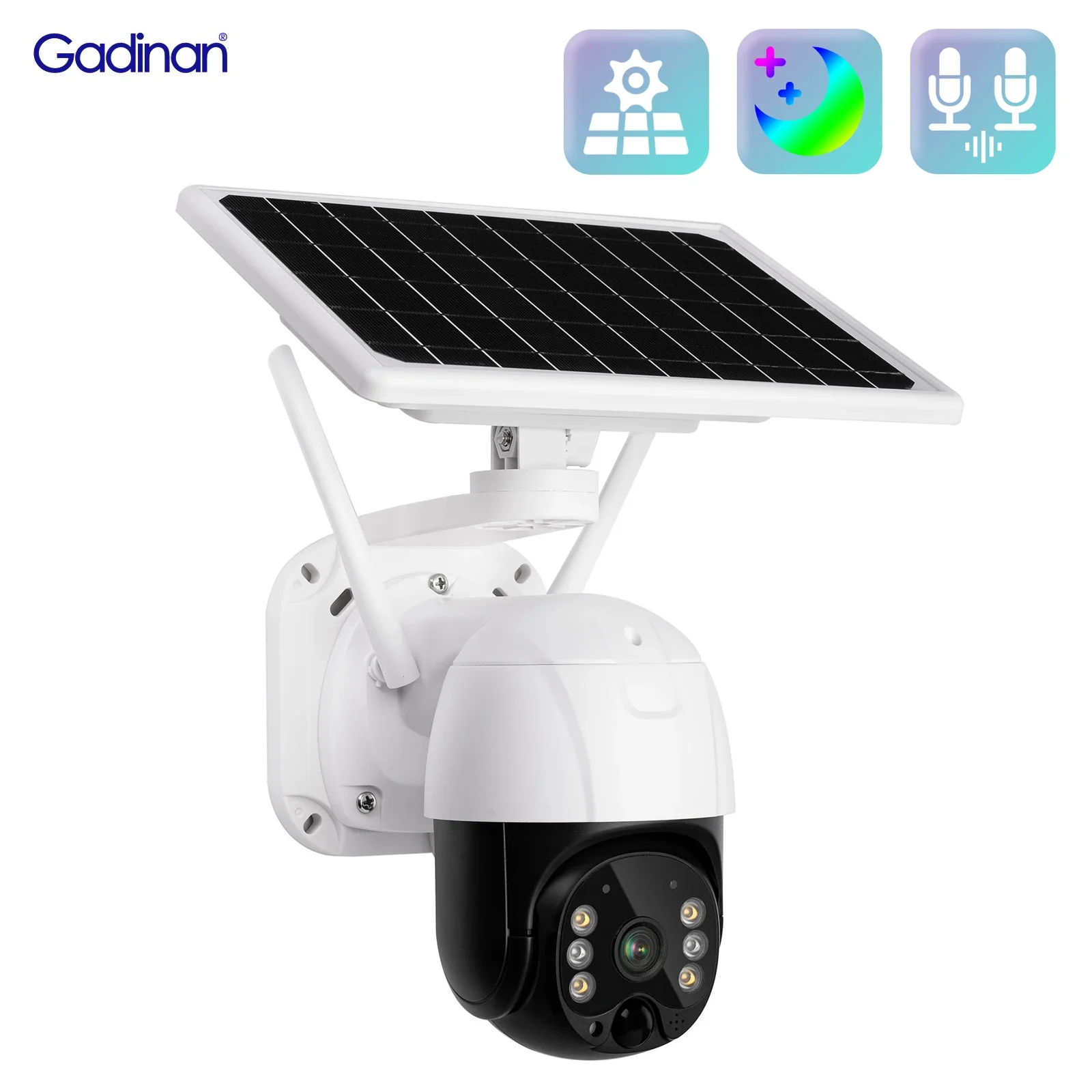 Gadinan Solar Panel Wifi/4G PTZ Wireless Camera Humanoid Detection Function Two-Way Audio CCTV Video Surveillance 4x Digital Zoo
Gadinan Solar Panel Wifi/4G PTZ Wireless Camera Humanoid Detection Function Two-Way Audio CCTV Video Surveillance 4x Digital Zoo