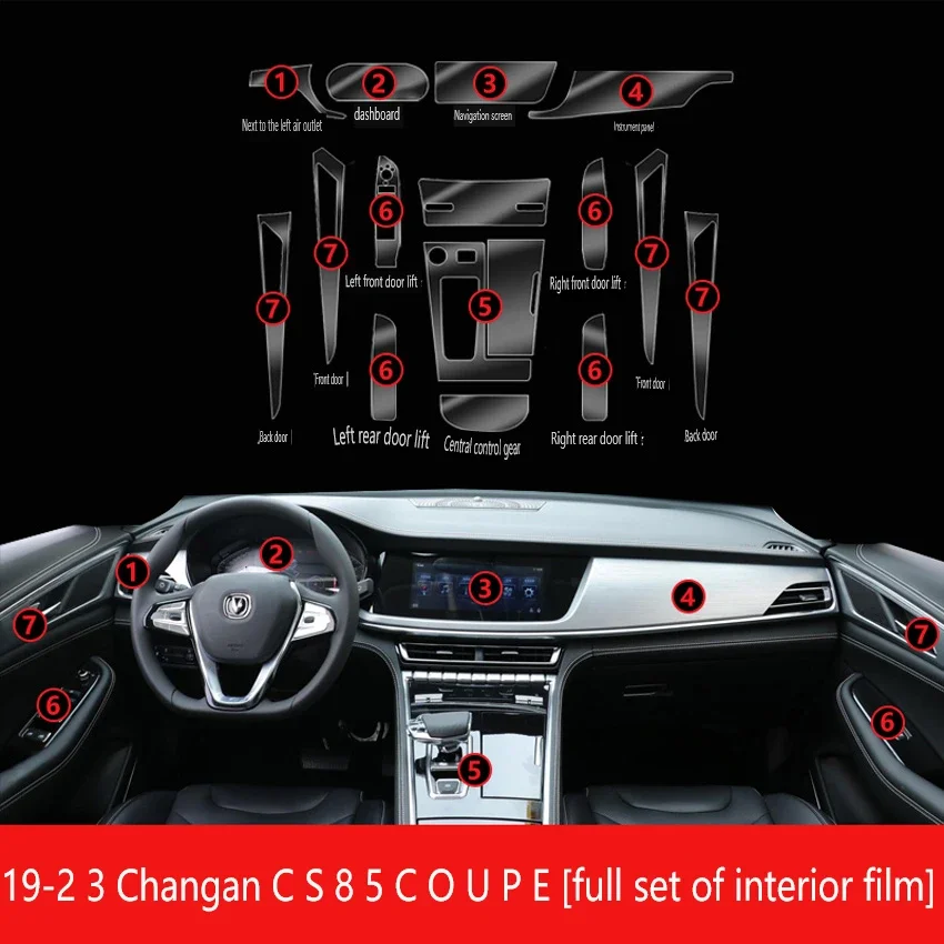 For Changan CS85 Coupe 2019-2023 Tpu Transparent Film Car Interior Sticker Center Control Navigator Screen Door Car Accessories
For Changan CS85 Coupe 2019-2023 Tpu Transparent Film Car Interior Sticker Center Control Navigator Screen Door Car Accessories