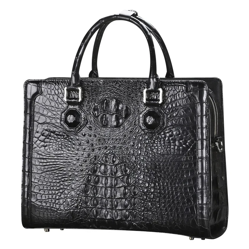 Luxury Mens Crocodile Leather Briefcase Waterproof Zipper Business Messenger Bag Large Capacity Laptop Computer Bag for Work
Luxury Mens Crocodile Leather Briefcase Waterproof Zipper Business Messenger Bag Large Capacity Laptop Computer Bag for Work