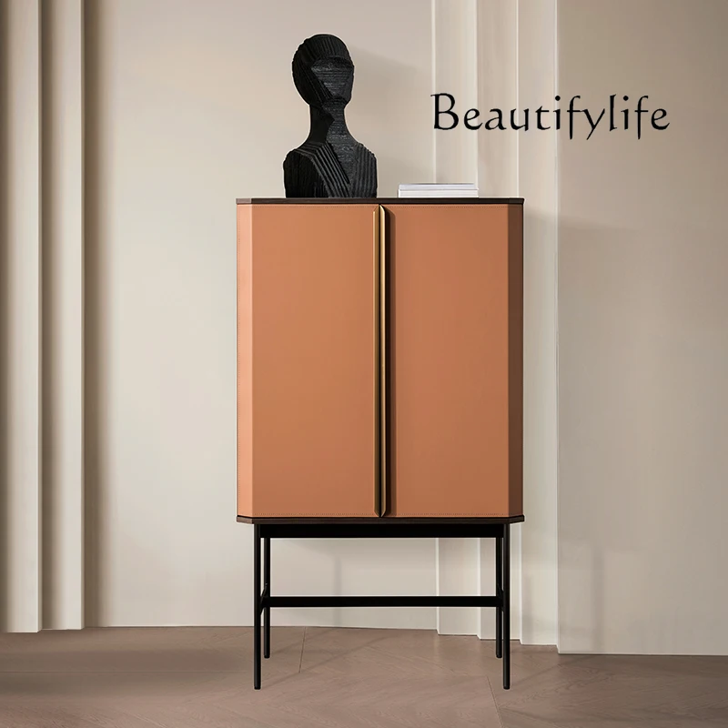 Italian Style Light Luxury PU Leather Sideboard Cabinet Art Designer Locker Wine Cabinet Wall Entrance Cabinet
Italian Style Light Luxury PU Leather Sideboard Cabinet Art Designer Locker Wine Cabinet Wall Entrance Cabinet
