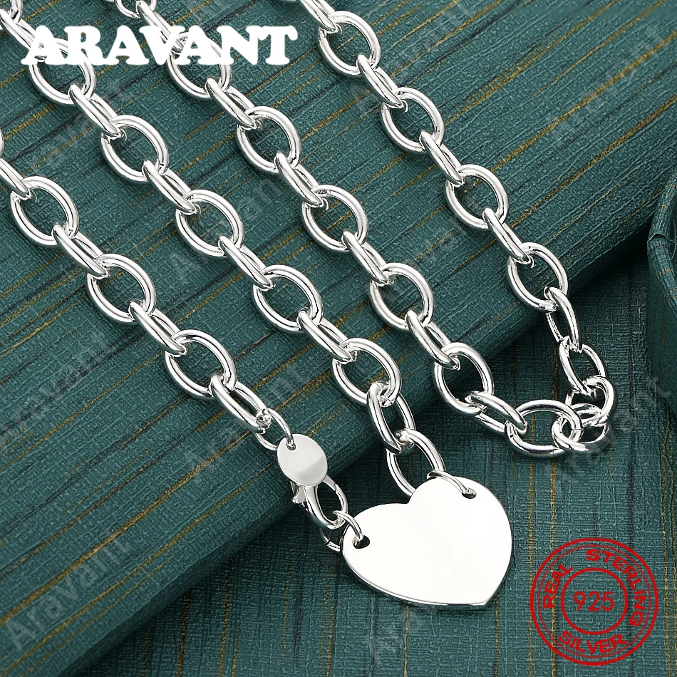 925 Sterling Silver Heart Tag O-Chain Chain Necklace - Unique Gift For Women, Versatile For Events And Jewelry
925 Sterling Silver Heart Tag O-Chain Chain Necklace - Unique Gift For Women, Versatile For Events And Jewelry