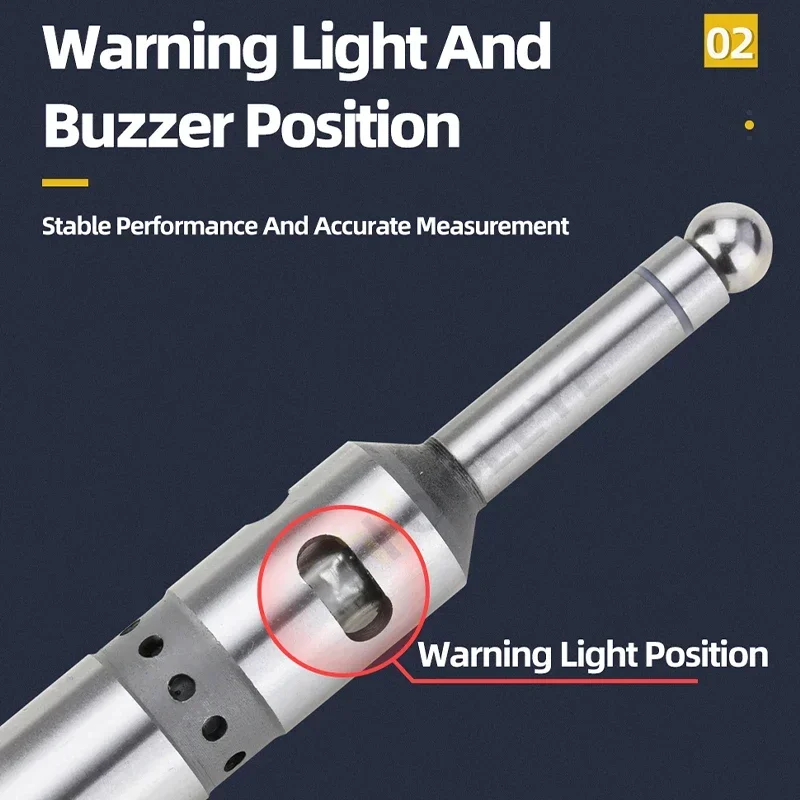 Photoelectric Optical Edge Finder LCD Warning Light Precision Electronic Instrument With Buzzing Sound Deep Hole Measuring Tools
Photoelectric Optical Edge Finder LCD Warning Light Precision Electronic Instrument With Buzzing Sound Deep Hole Measuring Tools