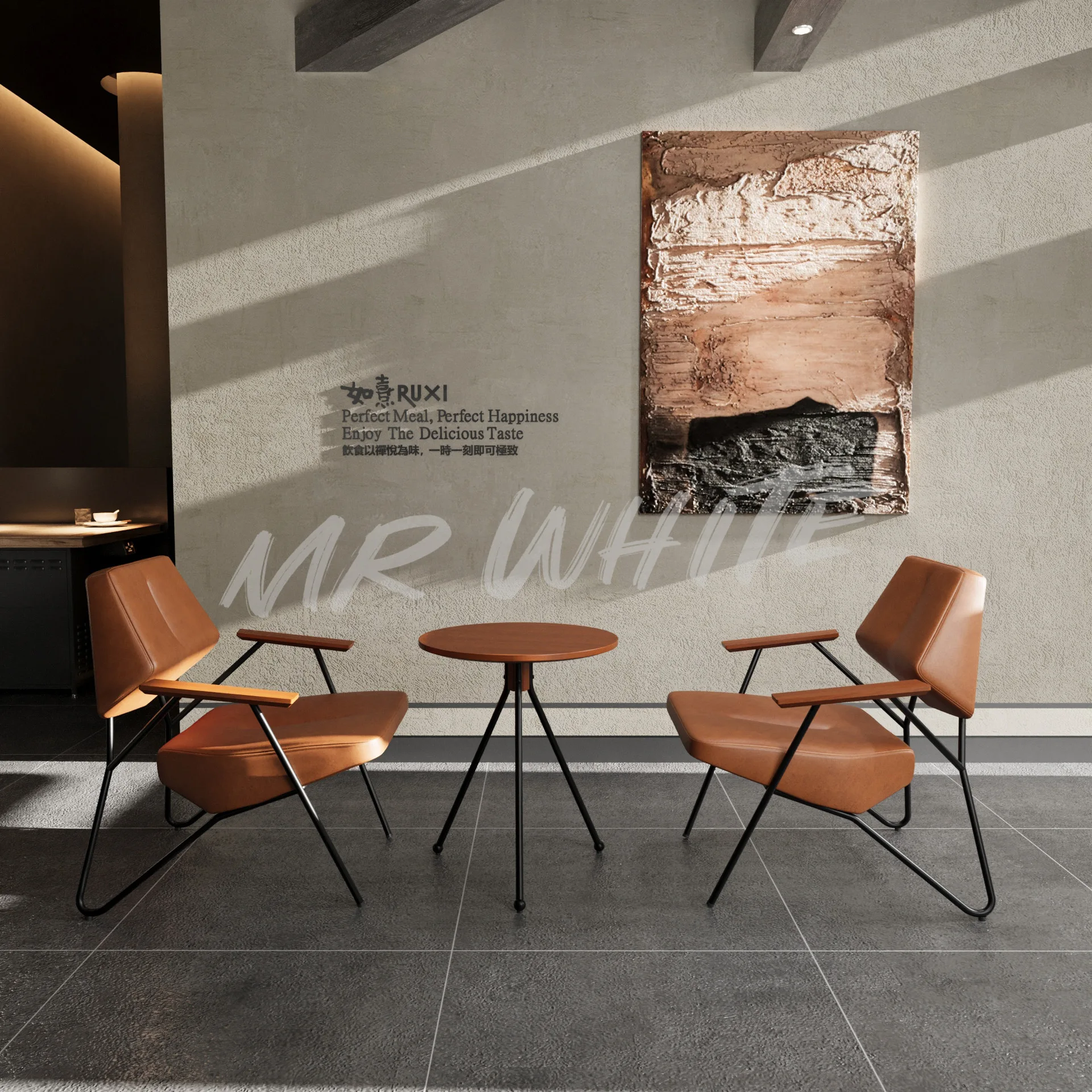 HYS atmospheric cafe milk tea shop complete set of tables and chairs combination wrought iron frame sofa chair sitting area bar
HYS atmospheric cafe milk tea shop complete set of tables and chairs combination wrought iron frame sofa chair sitting area bar