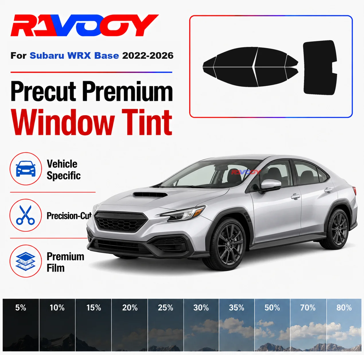Premium Precut Window Tint Kit Front Rear Windows Rear Windshield For Subaru WRX Base 2022-2026 Complete Set Nano Ceramic Film
Premium Precut Window Tint Kit Front Rear Windows Rear Windshield For Subaru WRX Base 2022-2026 Complete Set Nano Ceramic Film