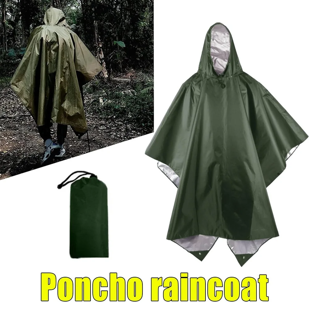 Outdoor 3 In 1 Military Raincoat Hooded Sleeve Waterproof Rain Poncho Motorcycle Rain Cover Camping Hiking Travel Rainwear Tent
Outdoor 3 In 1 Military Raincoat Hooded Sleeve Waterproof Rain Poncho Motorcycle Rain Cover Camping Hiking Travel Rainwear Tent