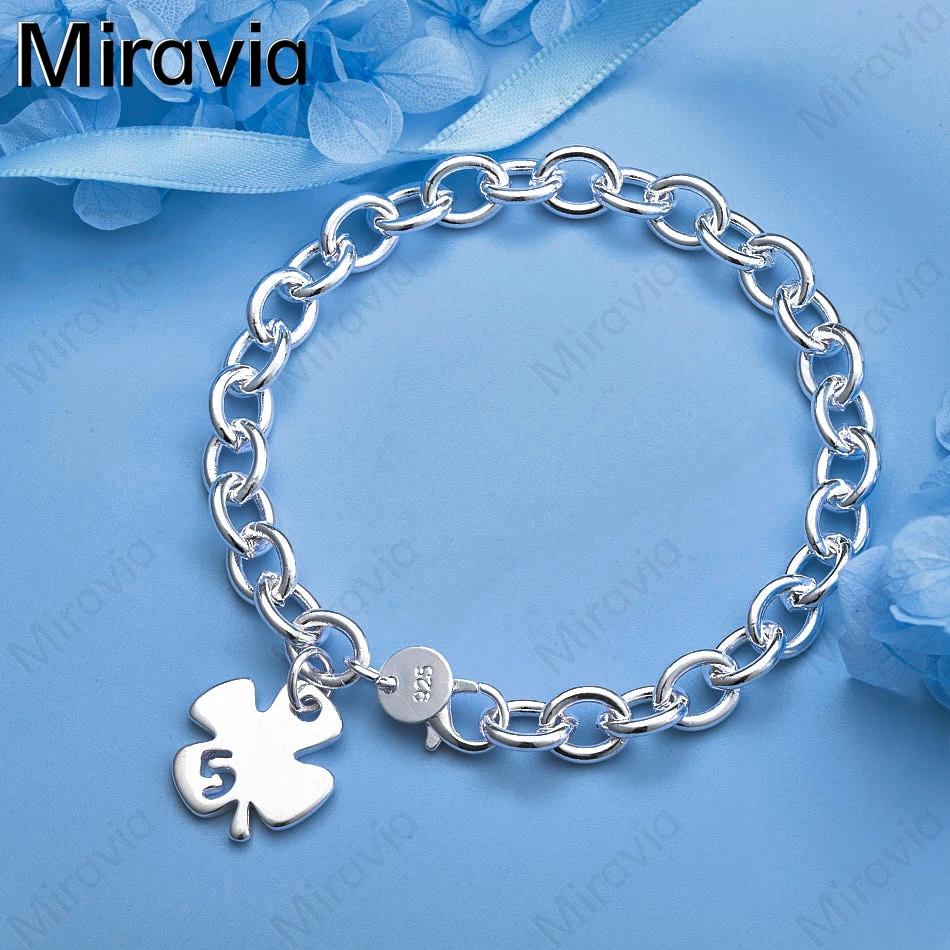 Miravia 925 Sterling Silver Silver Chain Clover Bracelet Woman Charm Holiday Gift Party Wedding Jewelry
Miravia 925 Sterling Silver Silver Chain Clover Bracelet Woman Charm Holiday Gift Party Wedding Jewelry