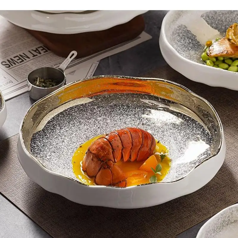 Irregular Ceramic Bowl Salad Thick Soup Pasta Bowls Dessert Snack Restaurant Specialty Tableware
Irregular Ceramic Bowl Salad Thick Soup Pasta Bowls Dessert Snack Restaurant Specialty Tableware