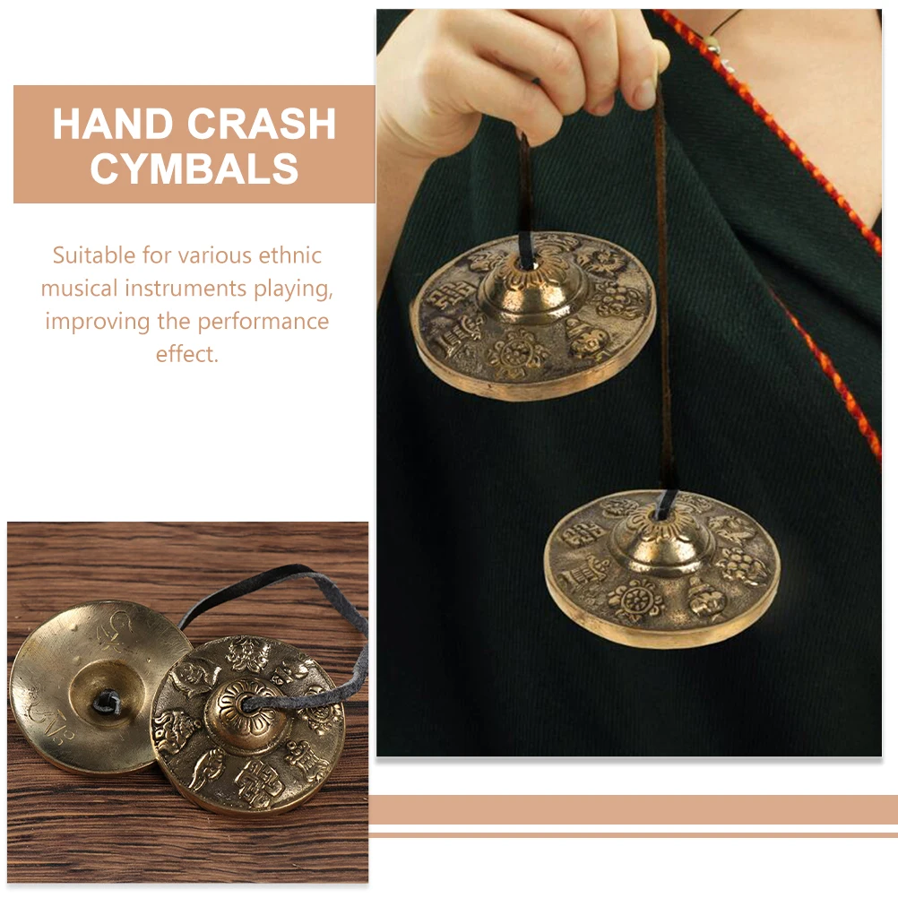 Brass Finger Bells Percussion Instrument Clear Sound Auspicious Patterns Adult Hand Cymbals Small Cymbals Set Musical
Brass Finger Bells Percussion Instrument Clear Sound Auspicious Patterns Adult Hand Cymbals Small Cymbals Set Musical