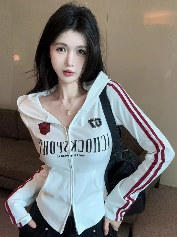 American Style Slim Fit Hoodie Jacket Zipper up Women's Fashionable Printed Casual Outerwear Autumn New Arrival
American Style Slim Fit Hoodie Jacket Zipper up Women's Fashionable Printed Casual Outerwear Autumn New Arrival