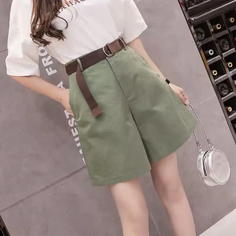 Shorts All-match 4 Solid Color Sashes Casual Shorts Women A-line High Waist Slim Short Femme Chic S-XXL Ladies Bottom
Shorts All-match 4 Solid Color Sashes Casual Shorts Women A-line High Waist Slim Short Femme Chic S-XXL Ladies Bottom