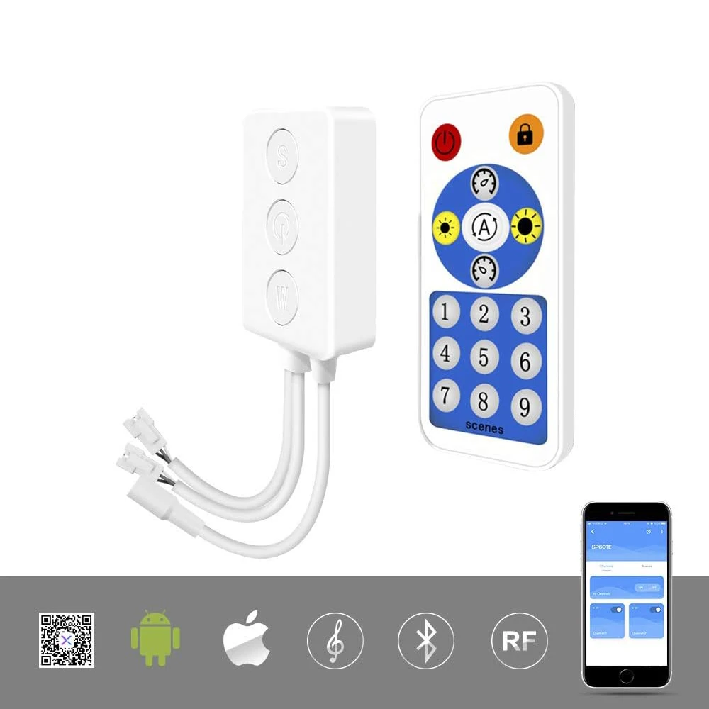 WS2812B WS2811 1903 Встроенный микрофон Музыкальный контроллер SP601E Bluetooth с двумя выходами сигнала для светодиодного модуля Пиксельная полоса Свет
WS2812B WS2811 1903 Встроенный микрофон Музыкальный контроллер SP601E Bluetooth с двумя выходами сигнала для светодиодного модуля Пиксельная полоса Свет