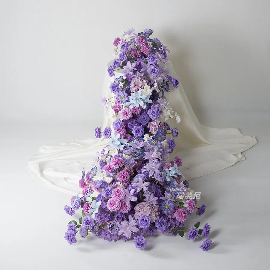 Artificial flower party banquet waterfall tail table flower hanging decoration flower arrangement for wedding room
Artificial flower party banquet waterfall tail table flower hanging decoration flower arrangement for wedding room