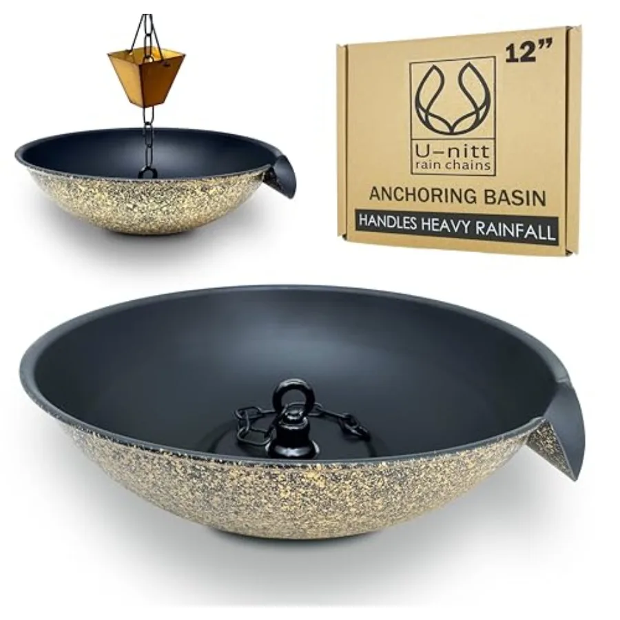 12" Spill Bowl Downspout Catch Basin for Rain Chain Anchoring and Stake Rainwater Collection for Roof Gutter Catch Basin Good f
12" Spill Bowl Downspout Catch Basin for Rain Chain Anchoring and Stake Rainwater Collection for Roof Gutter Catch Basin Good f