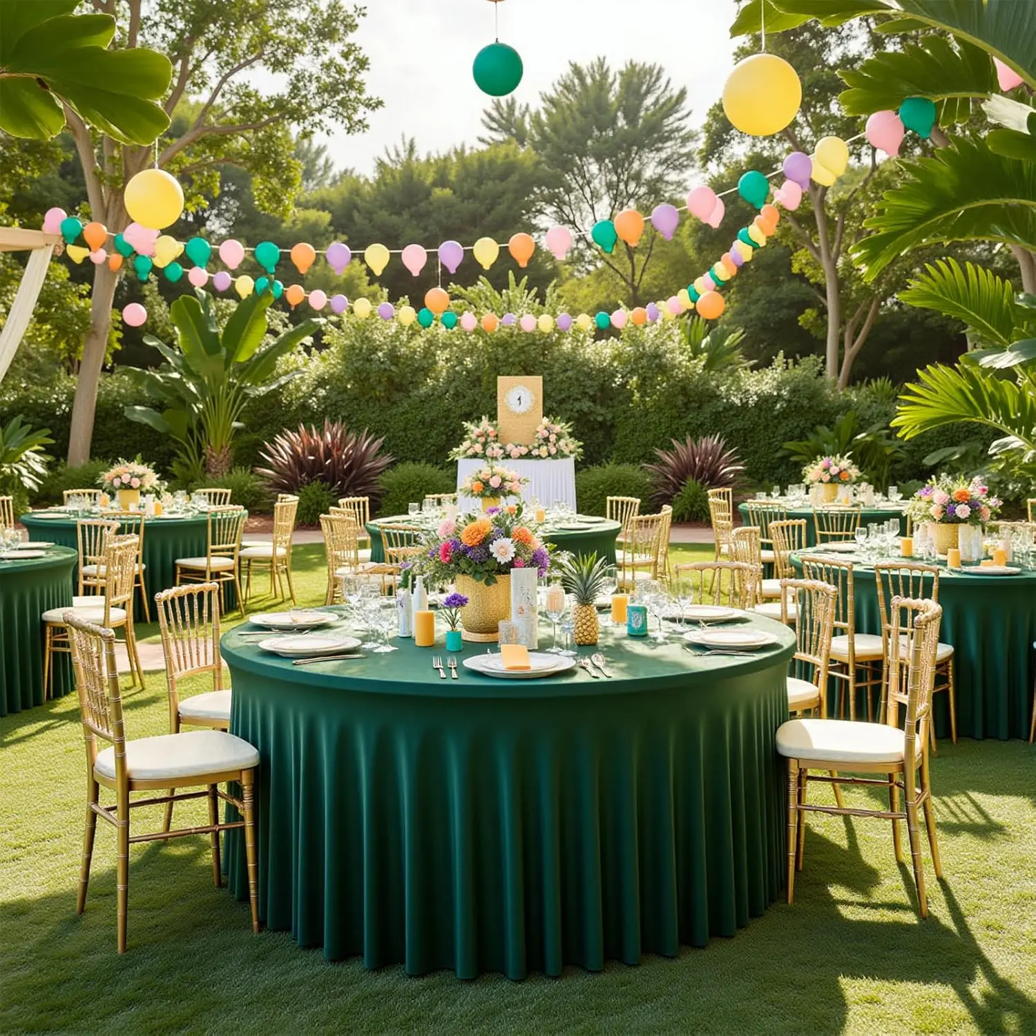 Spandex Table Skirt for Round Tables, Fitted Stretch Tablecloth Wrinkle Resistant Ruffle Design for Banquet Wedding Party Decor
Spandex Table Skirt for Round Tables, Fitted Stretch Tablecloth Wrinkle Resistant Ruffle Design for Banquet Wedding Party Decor