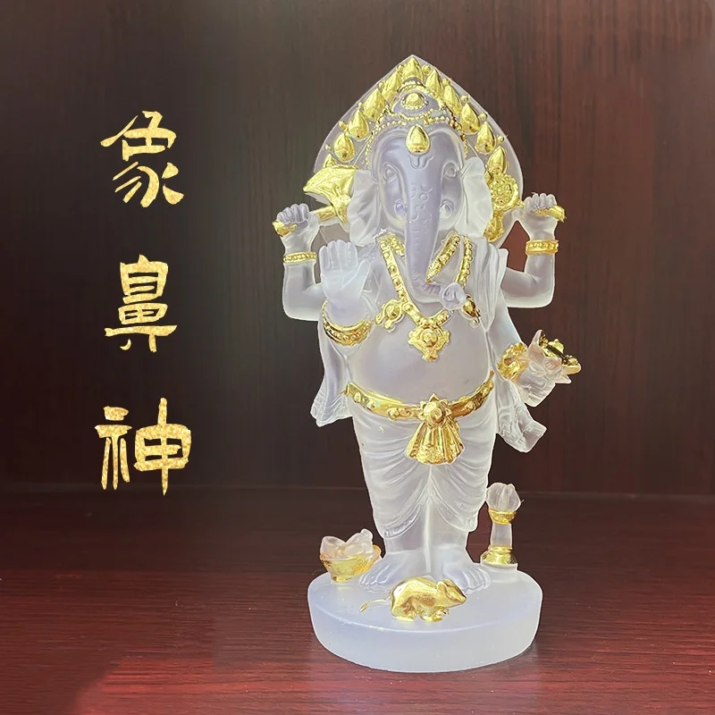 New Elephant God Glass Resin Figurine - Standing Carved Statue exquisite handicraft
New Elephant God Glass Resin Figurine - Standing Carved Statue exquisite handicraft