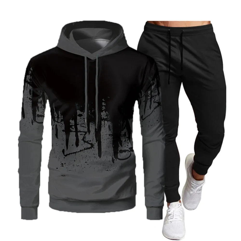 Autumn Winter Men's Hooded Sweater Set 2-piece Fleece Warm Hooded Sweatshirt + Pants Pullover Hooded Sportswear Men's Clothes
Autumn Winter Men's Hooded Sweater Set 2-piece Fleece Warm Hooded Sweatshirt + Pants Pullover Hooded Sportswear Men's Clothes