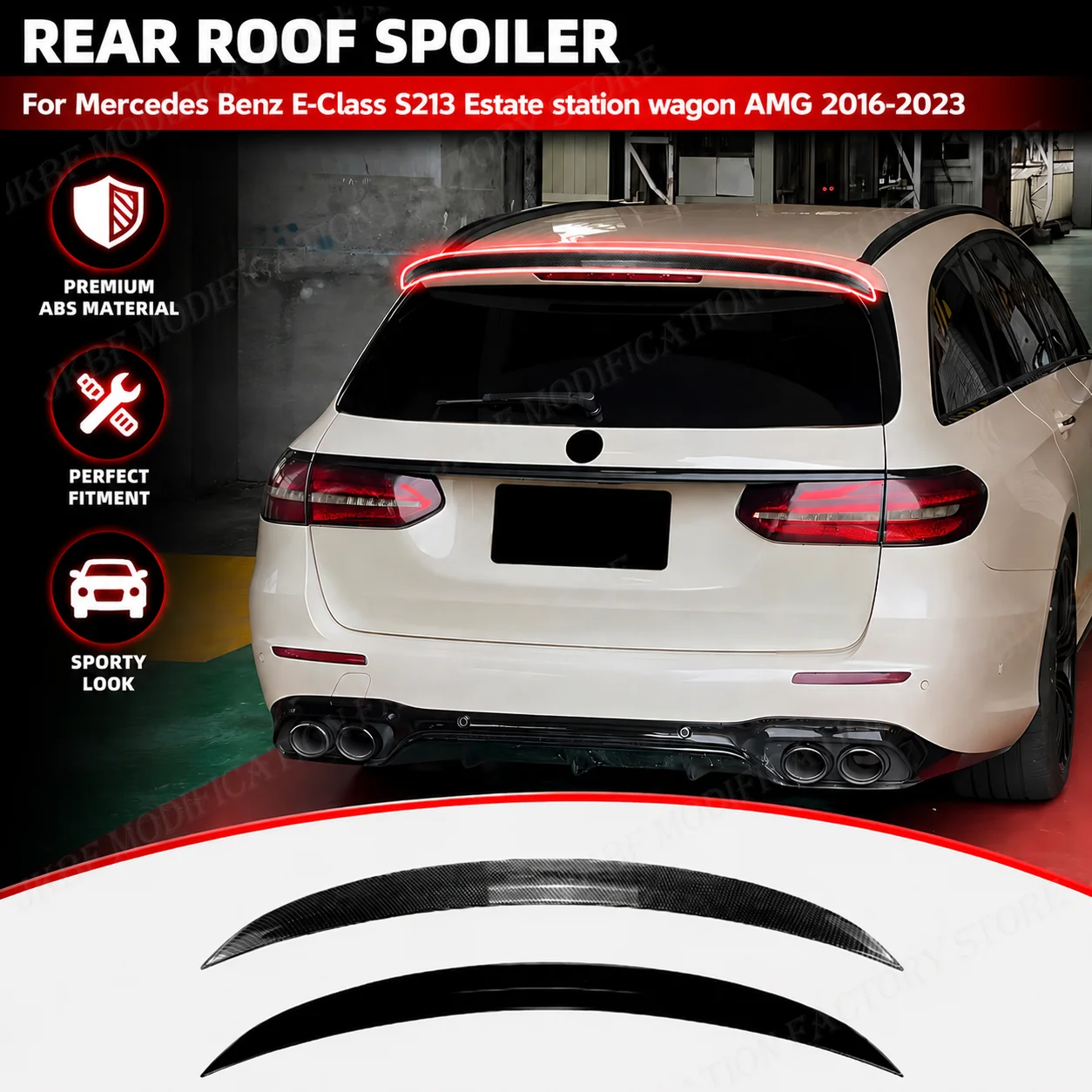 Rear Trunk Lid Spoiler Wing For Mercedes Benz E Class S213 Estate Station Wagon AMG 2016-2023 Splitter Tail Top Wings Body Kits
Rear Trunk Lid Spoiler Wing For Mercedes Benz E Class S213 Estate Station Wagon AMG 2016-2023 Splitter Tail Top Wings Body Kits