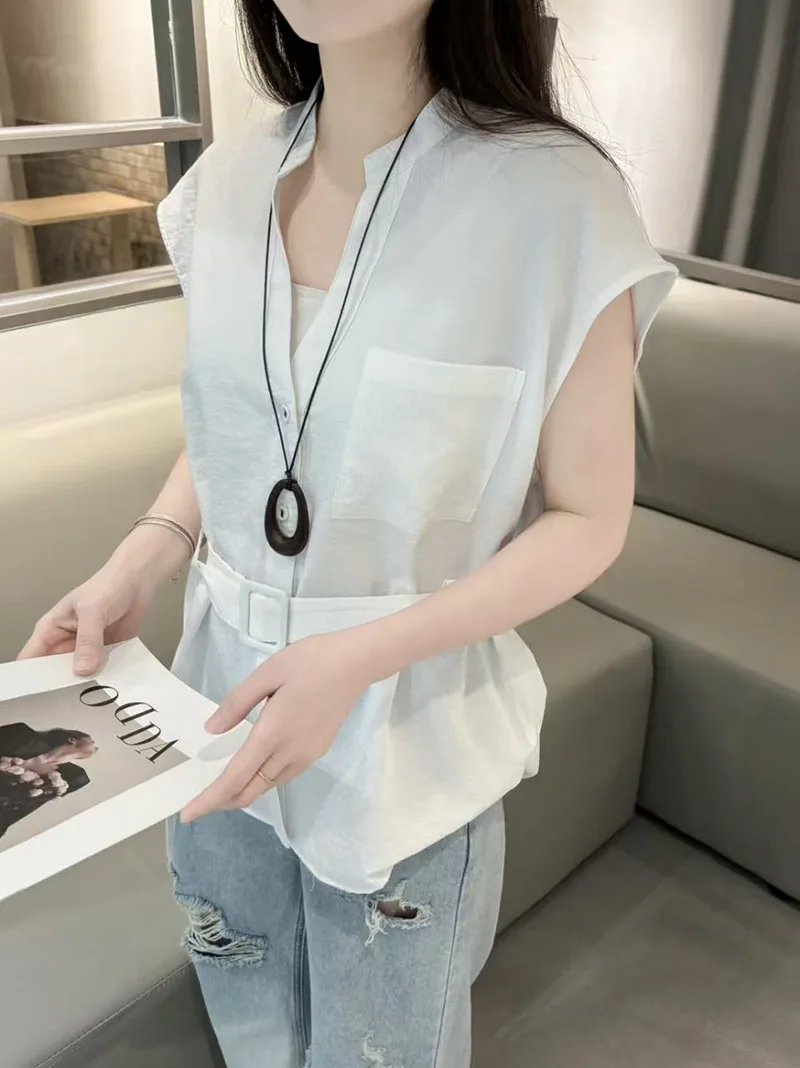 Loose Fit round Ne Svel irt Women's Sle Summer New Faion Versatile Belted Top Slimming Effect Comfortable irt
Loose Fit round Ne Svel irt Women's Sle Summer New Faion Versatile Belted Top Slimming Effect Comfortable irt