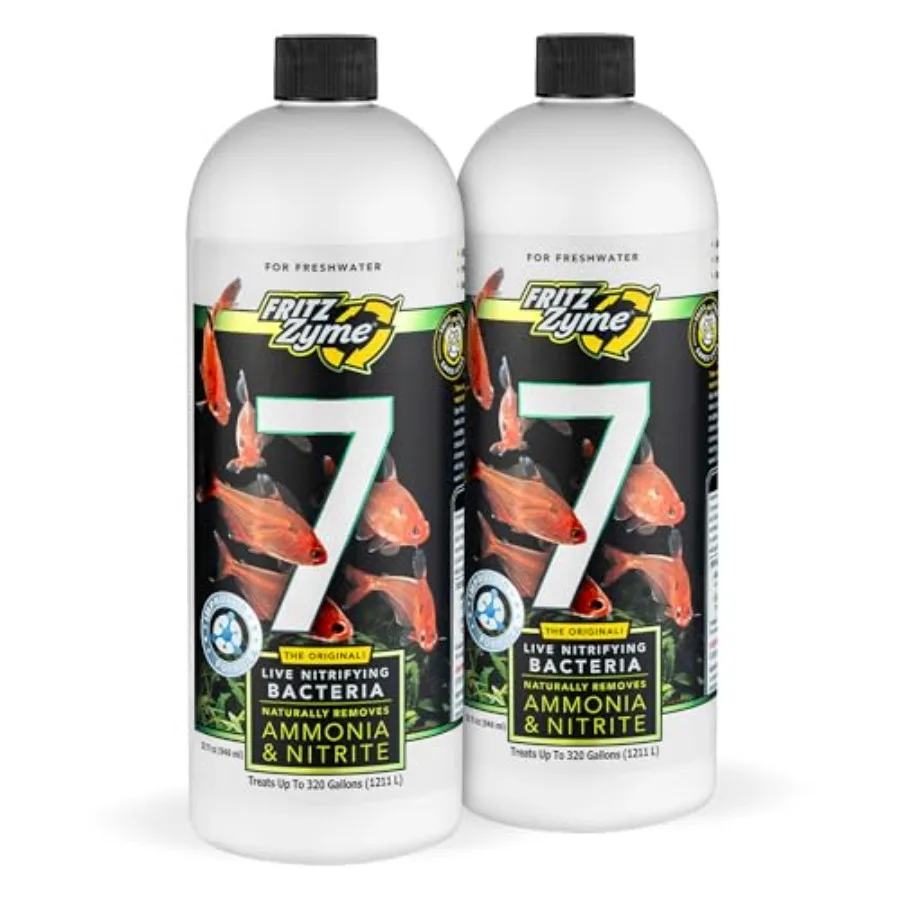 FritzZyme 7 Live Nitrifying Bacteria Naturally Removes Amonia and Nitrite for Freshwater Fish 32-Ounce 2-Pack
FritzZyme 7 Live Nitrifying Bacteria Naturally Removes Amonia and Nitrite for Freshwater Fish 32-Ounce 2-Pack