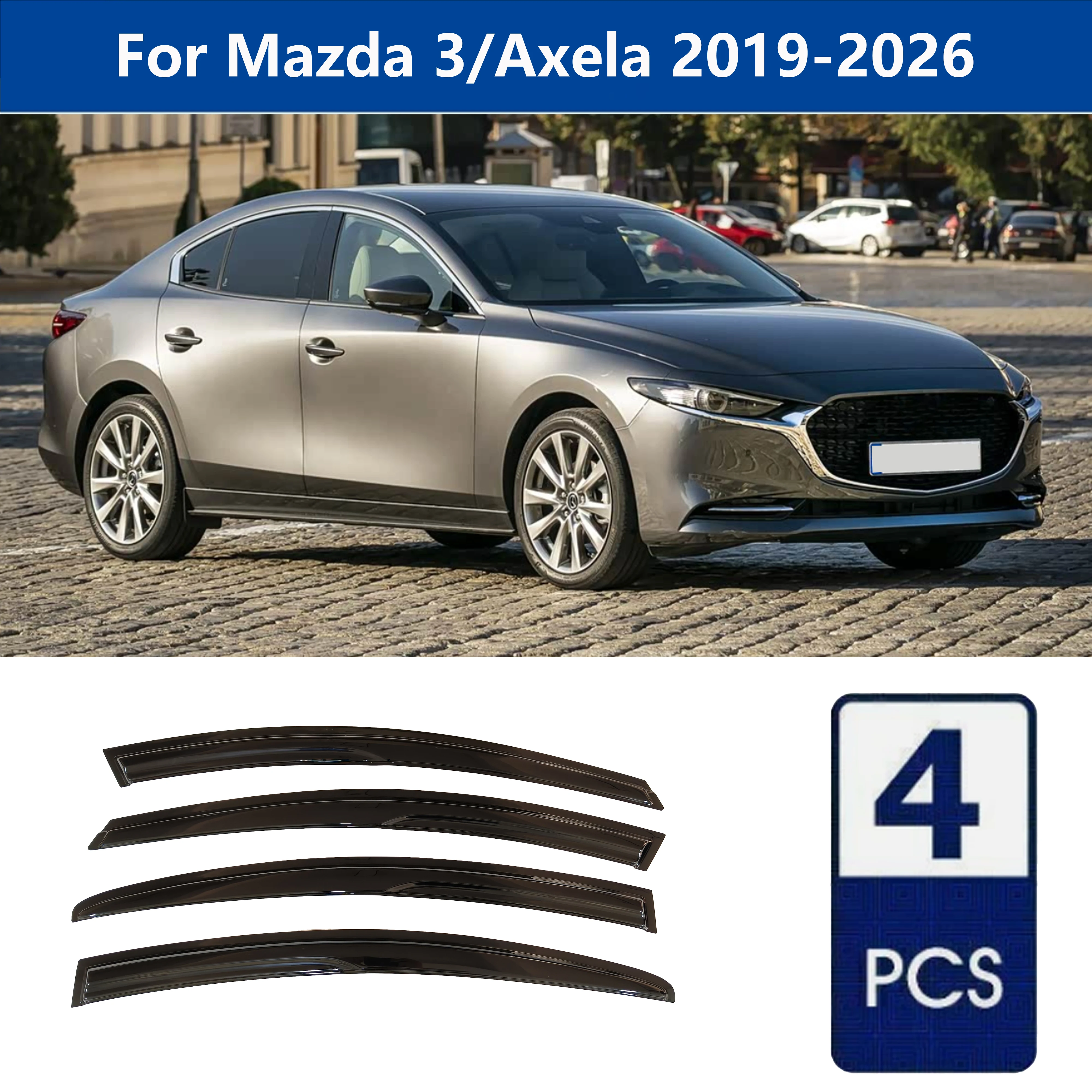 Высококачественные дефлекторы окон AIBAP (4 шт., 1,8 мм) для Mazda 2019-2026 Sedan, защита от дождя и солнца
Высококачественные дефлекторы окон AIBAP (4 шт., 1,8 мм) для Mazda 2019-2026 Sedan, защита от дождя и солнца