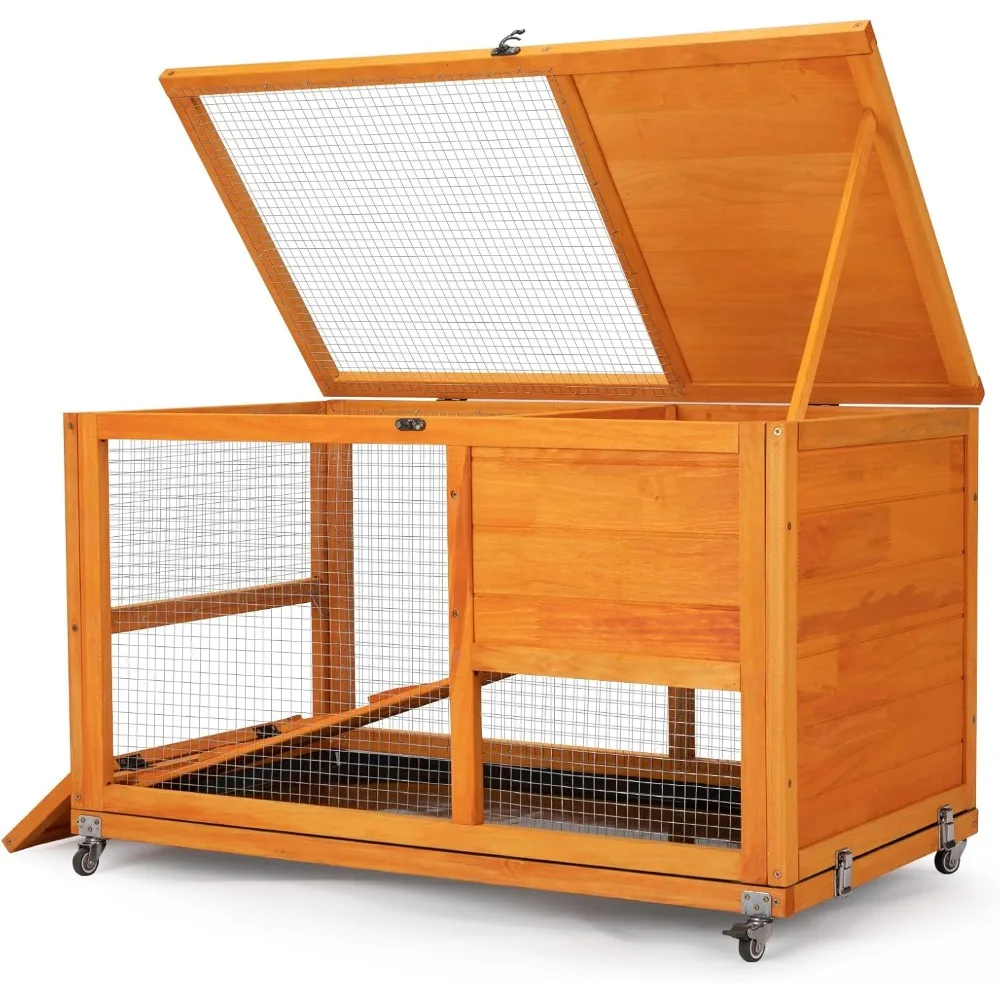 Wooden 36Inches Rabbit Hutch Indoor with Wheels Bunny Cage Outdoor Durable Wide Space Rabbit Cage with Tray, Openable Roof, Anti
Wooden 36Inches Rabbit Hutch Indoor with Wheels Bunny Cage Outdoor Durable Wide Space Rabbit Cage with Tray, Openable Roof, Anti