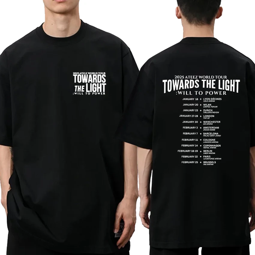 2025 Kpop Ateez World Tour Towards The Light: Will To Power T Shirts Unisex Fashion short sleeve T-shirt Men Women Cotton Tops
2025 Kpop Ateez World Tour Towards The Light: Will To Power T Shirts Unisex Fashion short sleeve T-shirt Men Women Cotton Tops