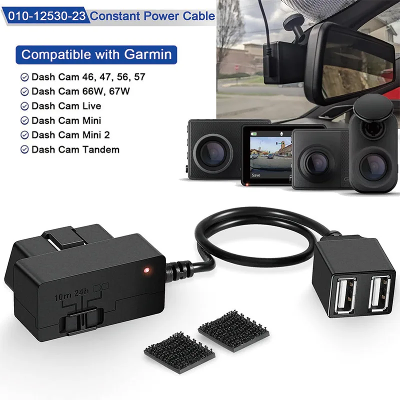 010-12530-23 Constant Power Cable for Garmin Dash Cam 46, 47, 56, 57, 66W, 67W, Live, Mini, Mini 2 Fits Vehicle's OBD-II Port
010-12530-23 Constant Power Cable for Garmin Dash Cam 46, 47, 56, 57, 66W, 67W, Live, Mini, Mini 2 Fits Vehicle's OBD-II Port