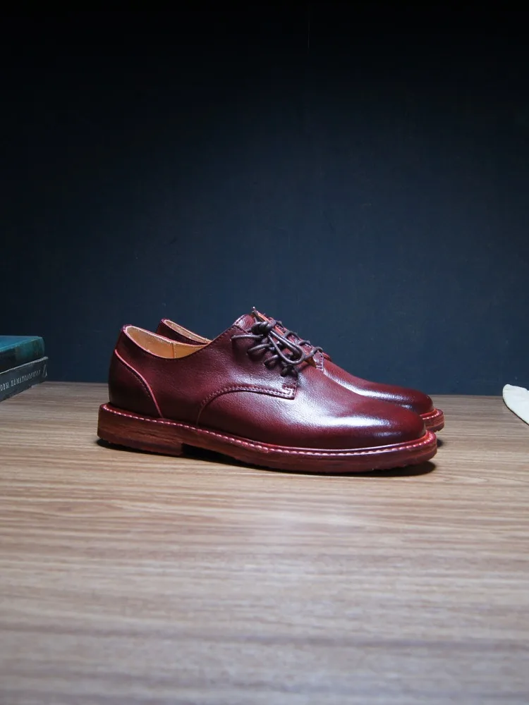 Handmade Vegetable-tanned Washed Cowhide Vintage Derby Shoes Men Business Casual Lace-up Leather Shoes
Handmade Vegetable-tanned Washed Cowhide Vintage Derby Shoes Men Business Casual Lace-up Leather Shoes