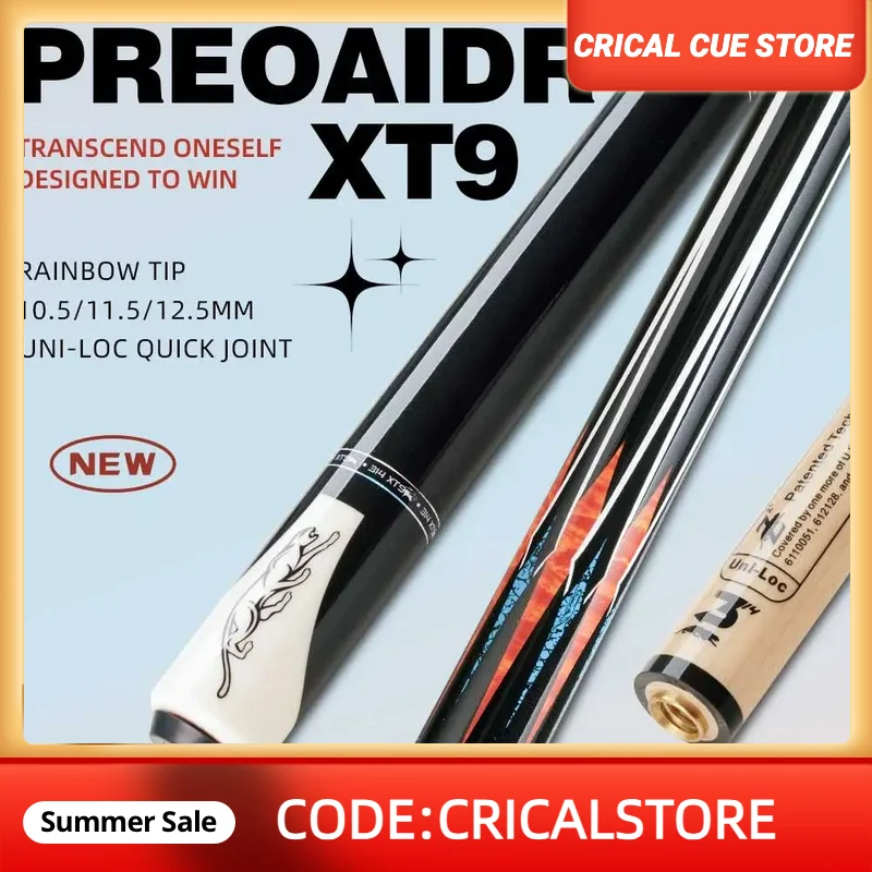 PREOAIDR XT9 3142 Maple Pool Cue Stick 10.5/11.5/12.5mm Tip Size Snooth Grip Uni-lock Joint Technology Billiard Pool Cue Stick
PREOAIDR XT9 3142 Maple Pool Cue Stick 10.5/11.5/12.5mm Tip Size Snooth Grip Uni-lock Joint Technology Billiard Pool Cue Stick