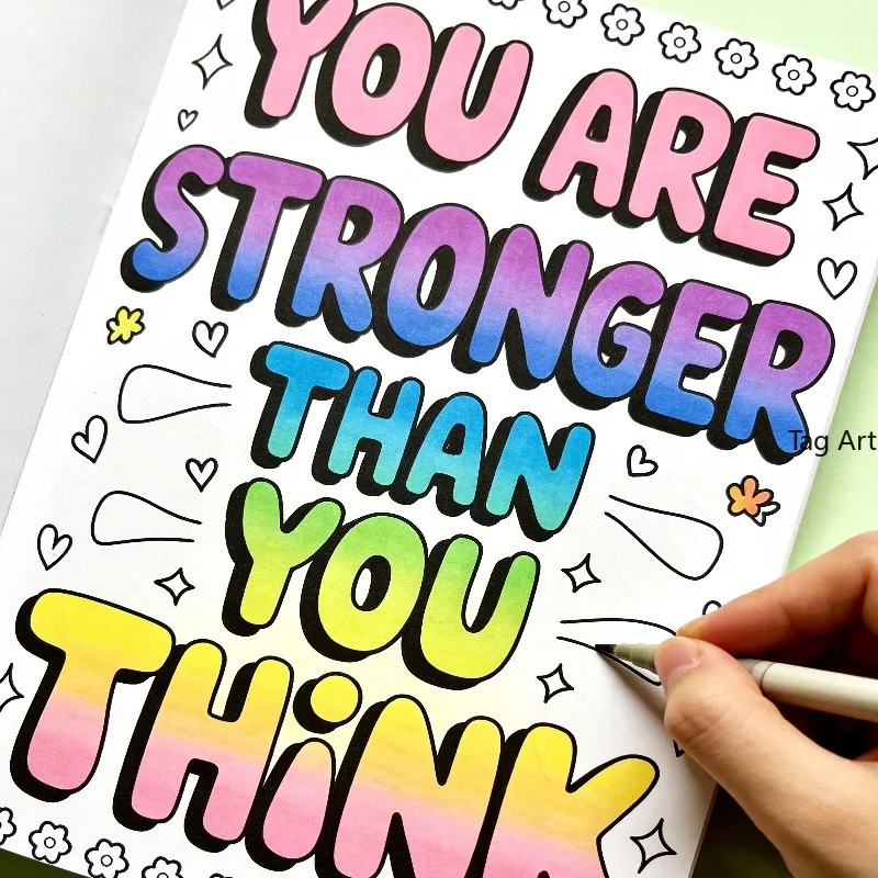 A Positive Energy Inspirational Quote Coloring Picture Book, Bubble English Floral Font, Fine Line Manuscript Coloring, 32 Pages
A Positive Energy Inspirational Quote Coloring Picture Book, Bubble English Floral Font, Fine Line Manuscript Coloring, 32 Pages