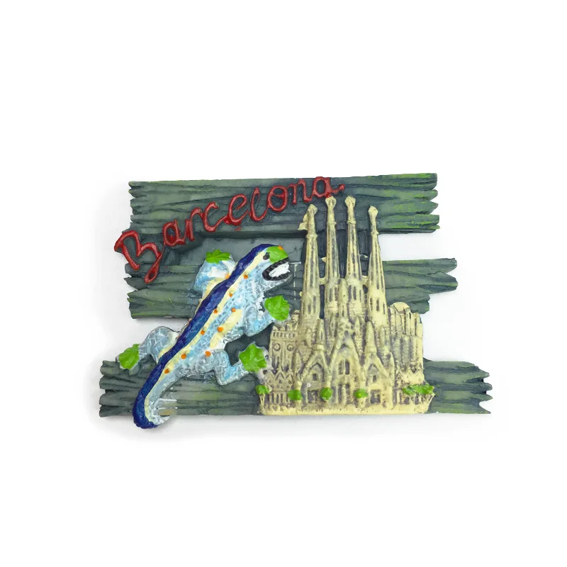 Barcelona Scene with Sagrada Família and Lizard - Spain Souvenir - 3D Resin Refrigerator Magnet- Perfect Home Decor 
Barcelona Scene with Sagrada Família and Lizard - Spain Souvenir - 3D Resin Refrigerator Magnet- Perfect Home Decor