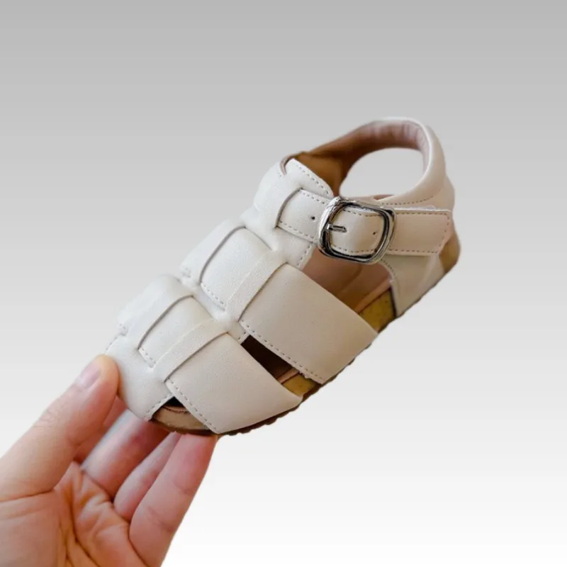 Summer Black Genuine leather Bread Shoes Kids Sandals Girls' toe caps Roman shoes Hollowed out Breathable Boys' babies' shoes
Summer Black Genuine leather Bread Shoes Kids Sandals Girls' toe caps Roman shoes Hollowed out Breathable Boys' babies' shoes
