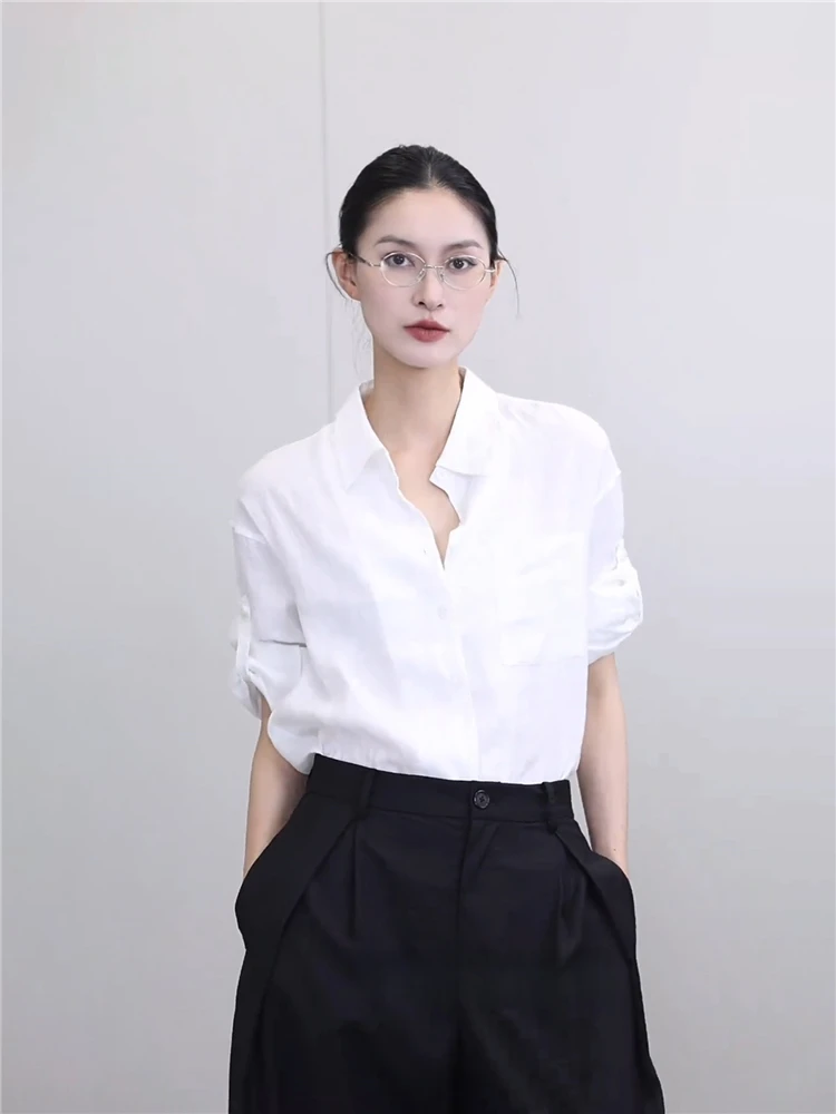 White Linen Loose Breathable Sun Protection irt Simple Sle Spring Summer Commuting irt for Women Casual Loose Fit
White Linen Loose Breathable Sun Protection irt Simple Sle Spring Summer Commuting irt for Women Casual Loose Fit