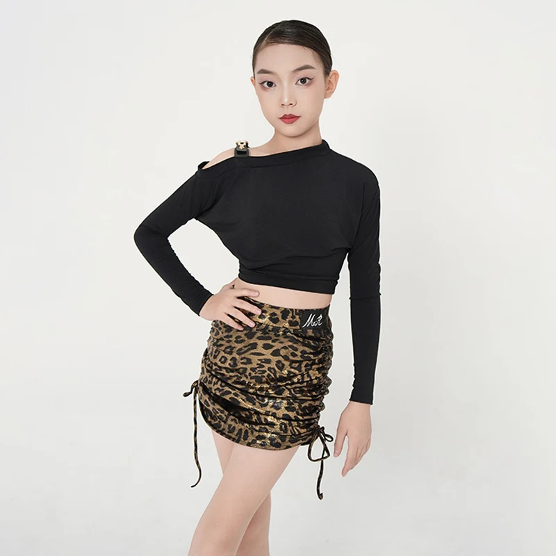 New Chacha Latin Dance Clothing Girls Black Latin Top Leopard Skirt Kids Performance Dancing Costume Practice Suit SL13931
New Chacha Latin Dance Clothing Girls Black Latin Top Leopard Skirt Kids Performance Dancing Costume Practice Suit SL13931