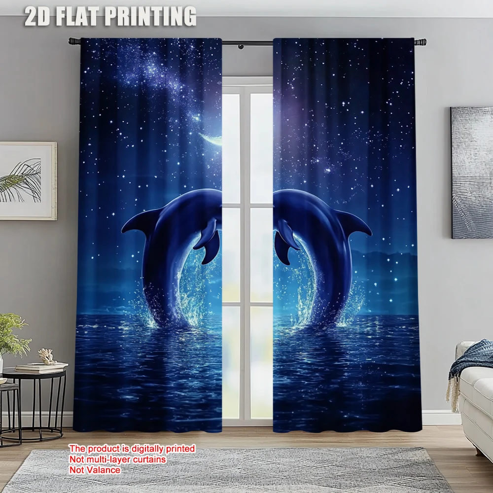 2pc, Window Curtains dolphin Versatile Fabric,Without Electricity Family Party Applies to Apartment decoration
2pc, Window Curtains dolphin Versatile Fabric,Without Electricity Family Party Applies to Apartment decoration